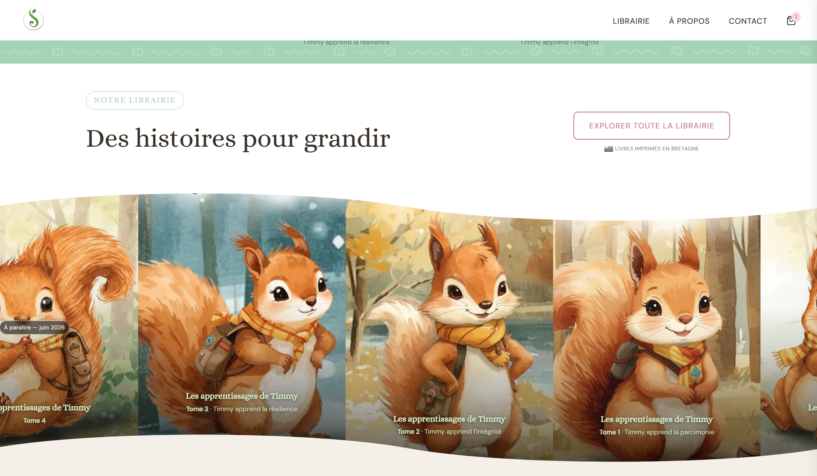 Éditions Saillard — maison d'édition jeunesse, hero section
